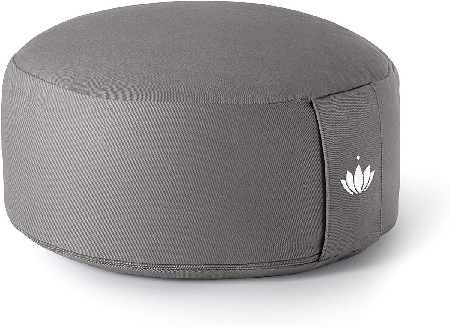 Lotuscrafts - Cojín de meditación redondo de loto – meditación cómoda y profunda – Altura 5.9 in – Funda lavable de algodón orgánico – Almohada de meditación