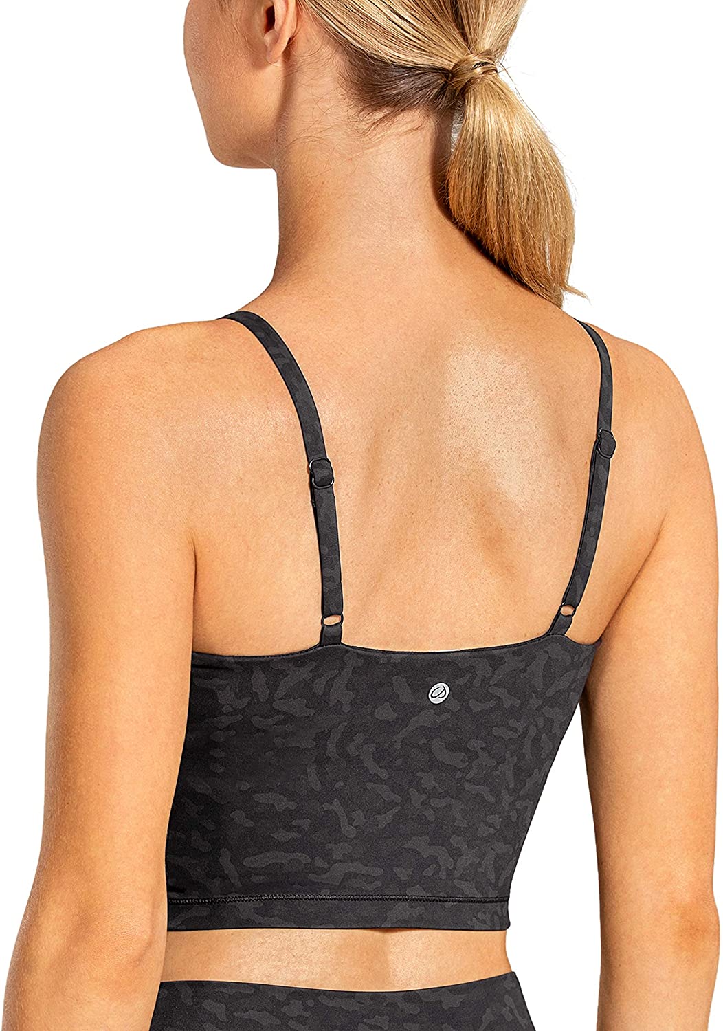 CRZ YOGA - Sujetador deportivo de yoga para mujer, correas ajustables, sin varilla, con relleno, para deportes, entrenamiento, camiseta sin mangas