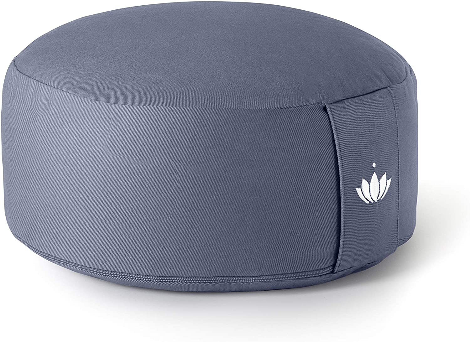 Lotuscrafts - Cojín de meditación redondo de loto – meditación cómoda y profunda – Altura 5.9 in – Funda lavable de algodón orgánico – Almohada de meditación