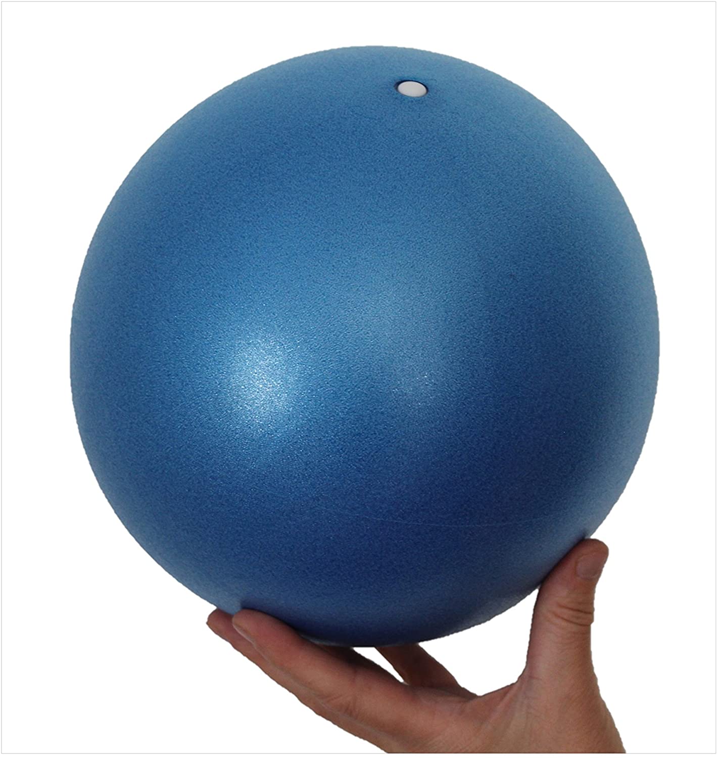 OdeZone - Mini bola de yoga – Mini pelota de ejercicio – Flexible, pelota suave – muslos y entrenamiento de núcleo, pilates, barre – Bender, estabilidad y equilibrio ejercicio – terapia física – 9.0 in con paja inflable
