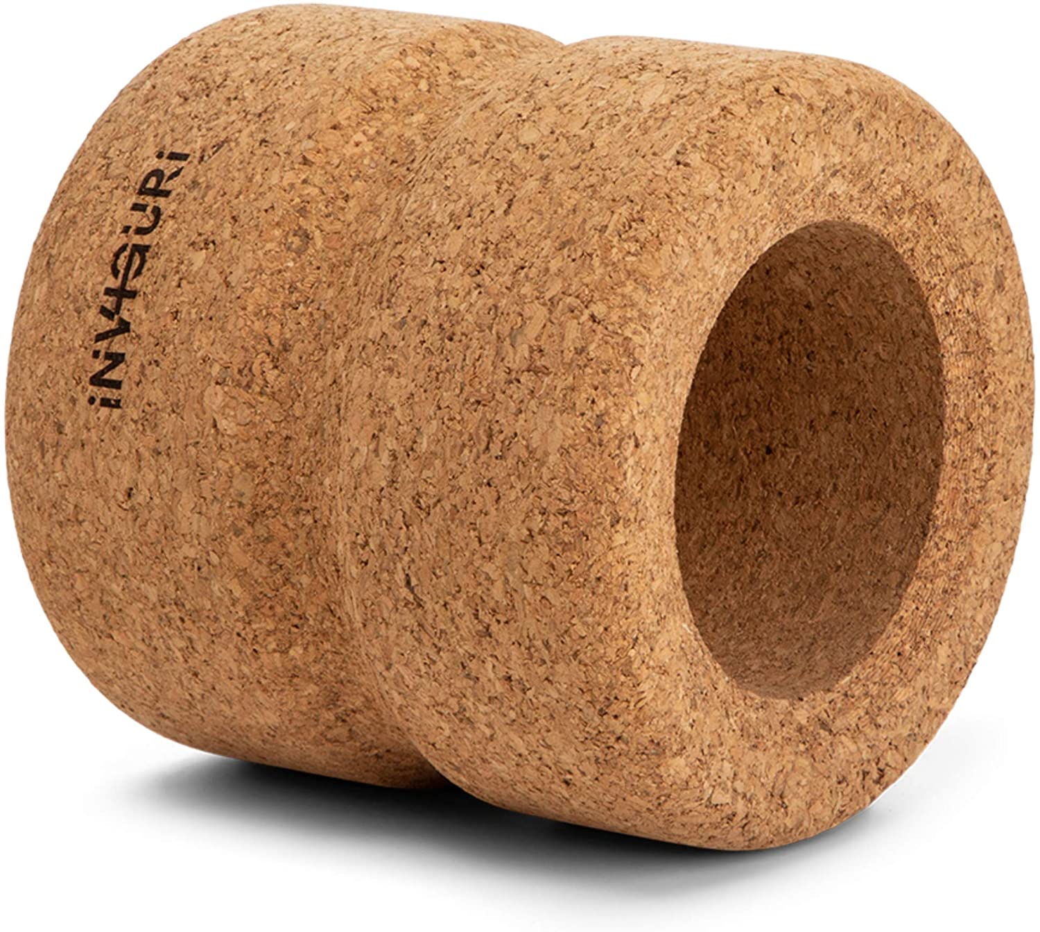 Ruedas de corcho sólido de inviguri, extra anchas, de diseño fuerte, rueda de yoga para aliviar el dolor de espalda, rueda de estiramiento de espalda con ranura para la columna vertebral, yoga y rodillo trasero, masaje moderado a profundo en diseño de 10.