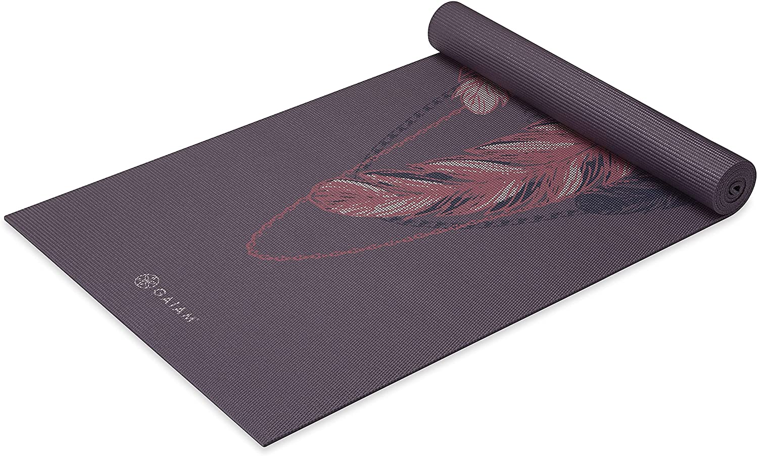 Gaiam - Tapete de yoga estampado y extragrueso de 6mm, de primera calidad, para todo tipo de yoga, pilates y ejercicios en el suelo (68 pulgadas de largo x 24 pulgadas de ancho x 6mm de grosor)