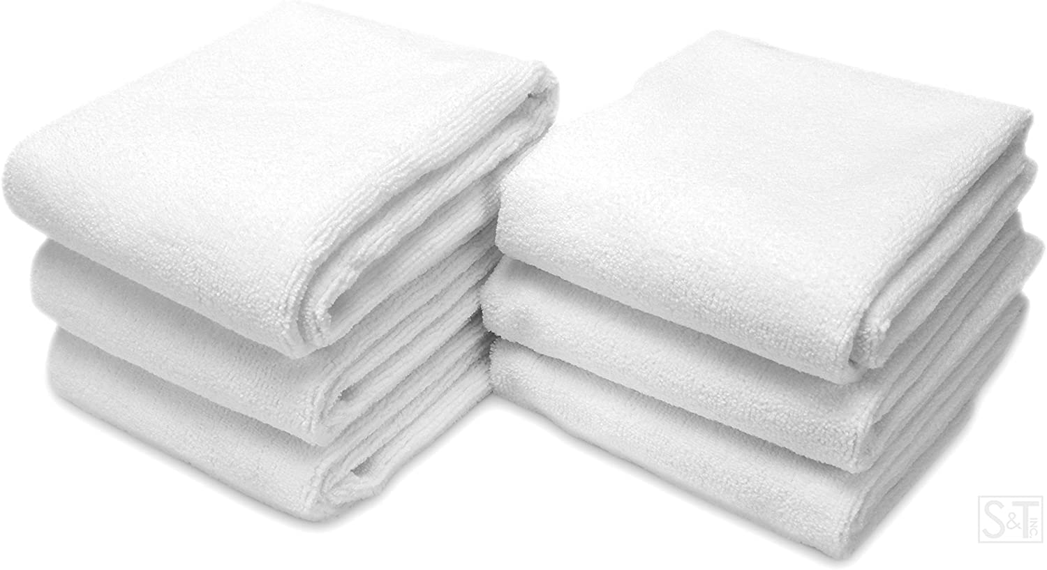S&T Inc. - Toallas de microfibra para gimnasio (12.70 oz/m², 6 unidades, 16.0 x 27.0 in)