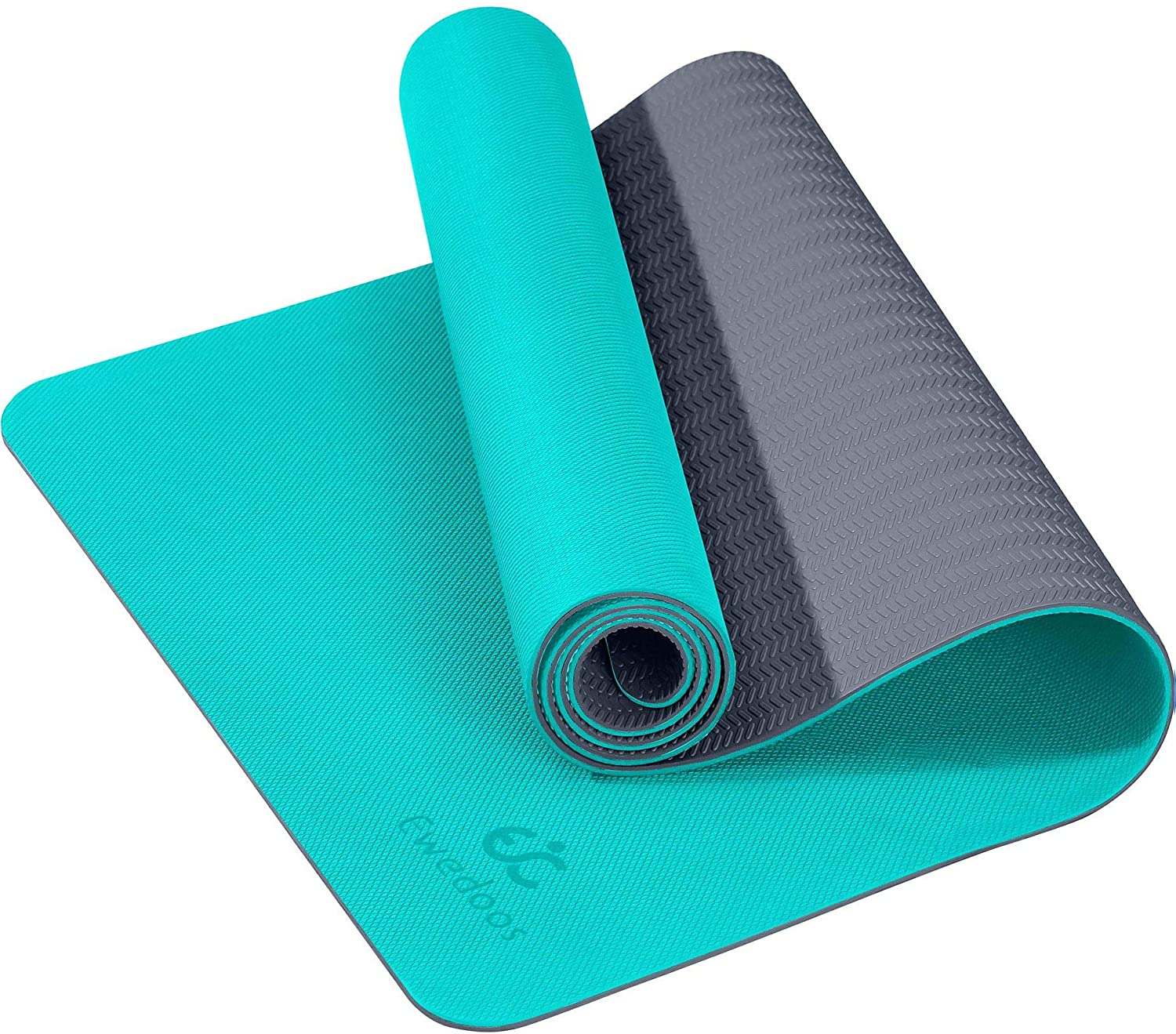 Ewedoos Esterilla de yoga antideslizante TPE Yoga Mat estera de ejercicio ecológico para yoga, pilates y ejercicio de piso, estera gruesa de fitness con correa de transporte incluida