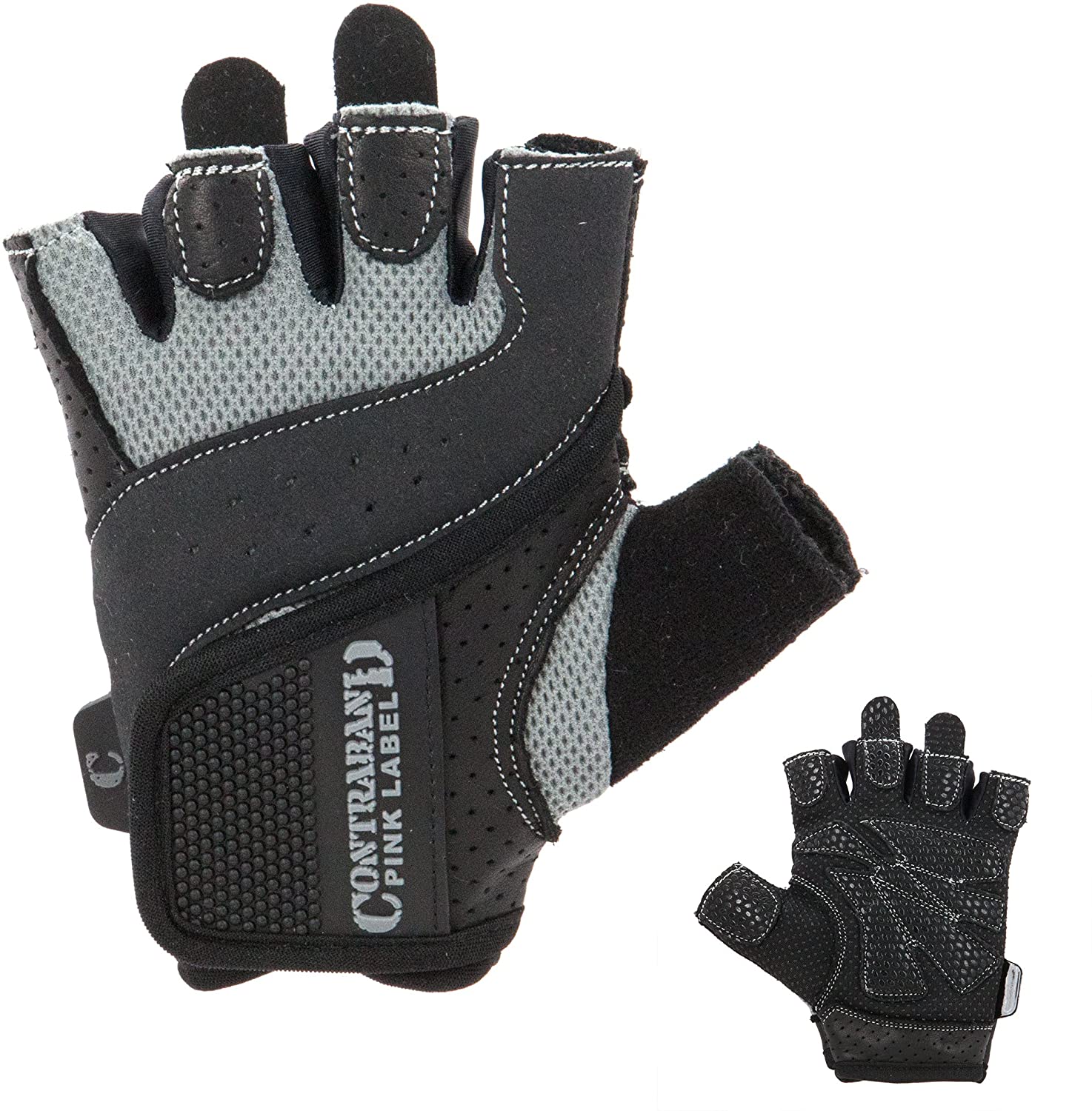 Contraband Pink Label 5137 Womens guantes de levantamiento de pesas w / Grip-Lock Padding (1 par)