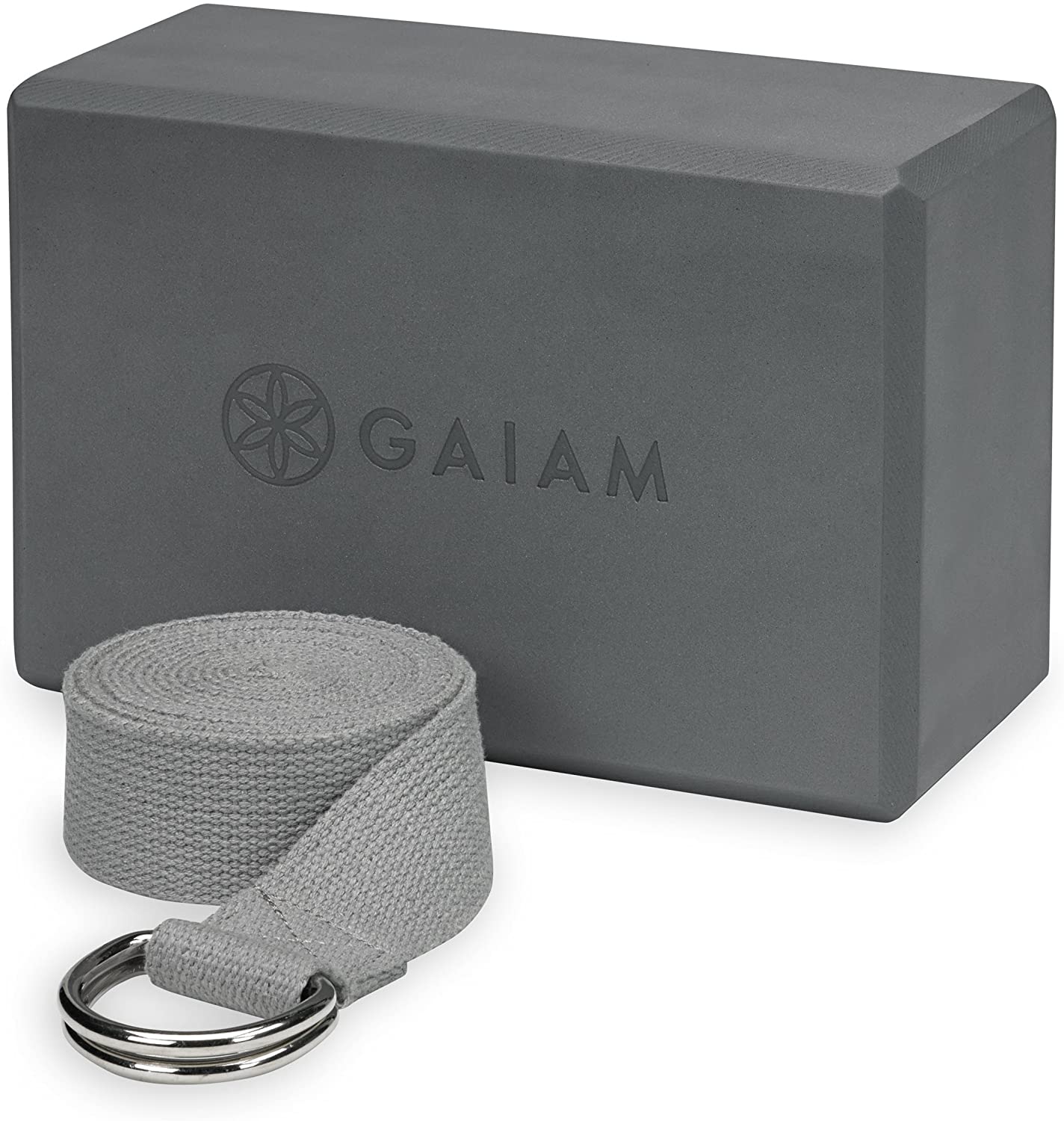 Correa y bloque Gaiam para yoga