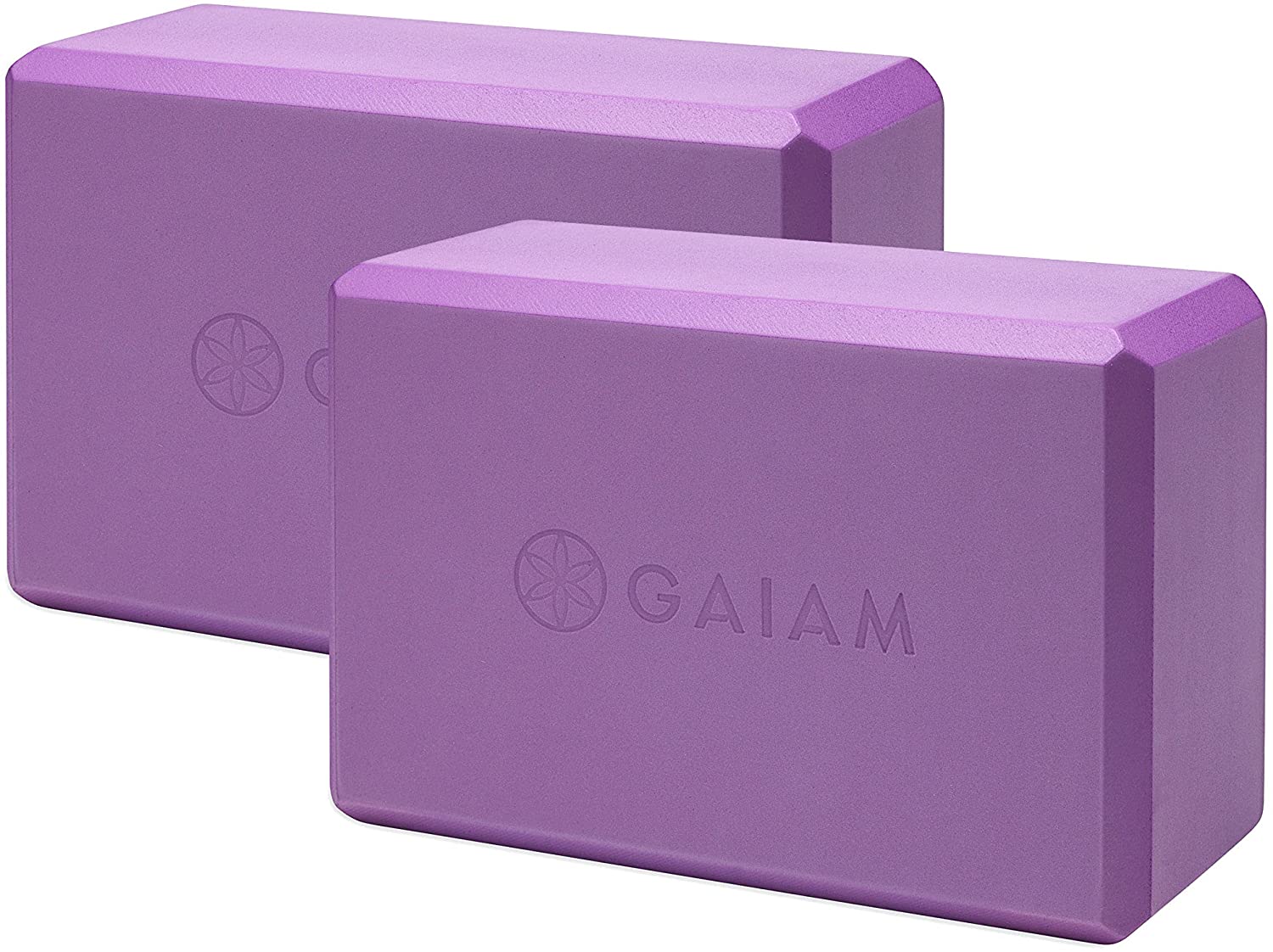 Gaiam Essentials - Bloque de yoga (set de 2), espuma de EVA suave y antideslizante, multiuso