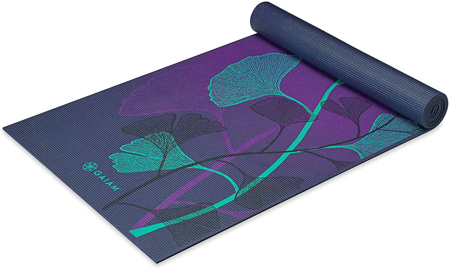 Gaiam - Tapete de yoga estampado y extragrueso de 6mm, de primera calidad, para todo tipo de yoga, pilates y ejercicios en el suelo (68 pulgadas de largo x 24 pulgadas de ancho x 6mm de grosor)