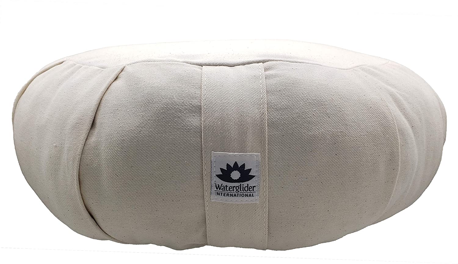 Cojín de meditación de algodón orgánico Waterglider International de Organic Cotton Stuffing (blanco natural)
