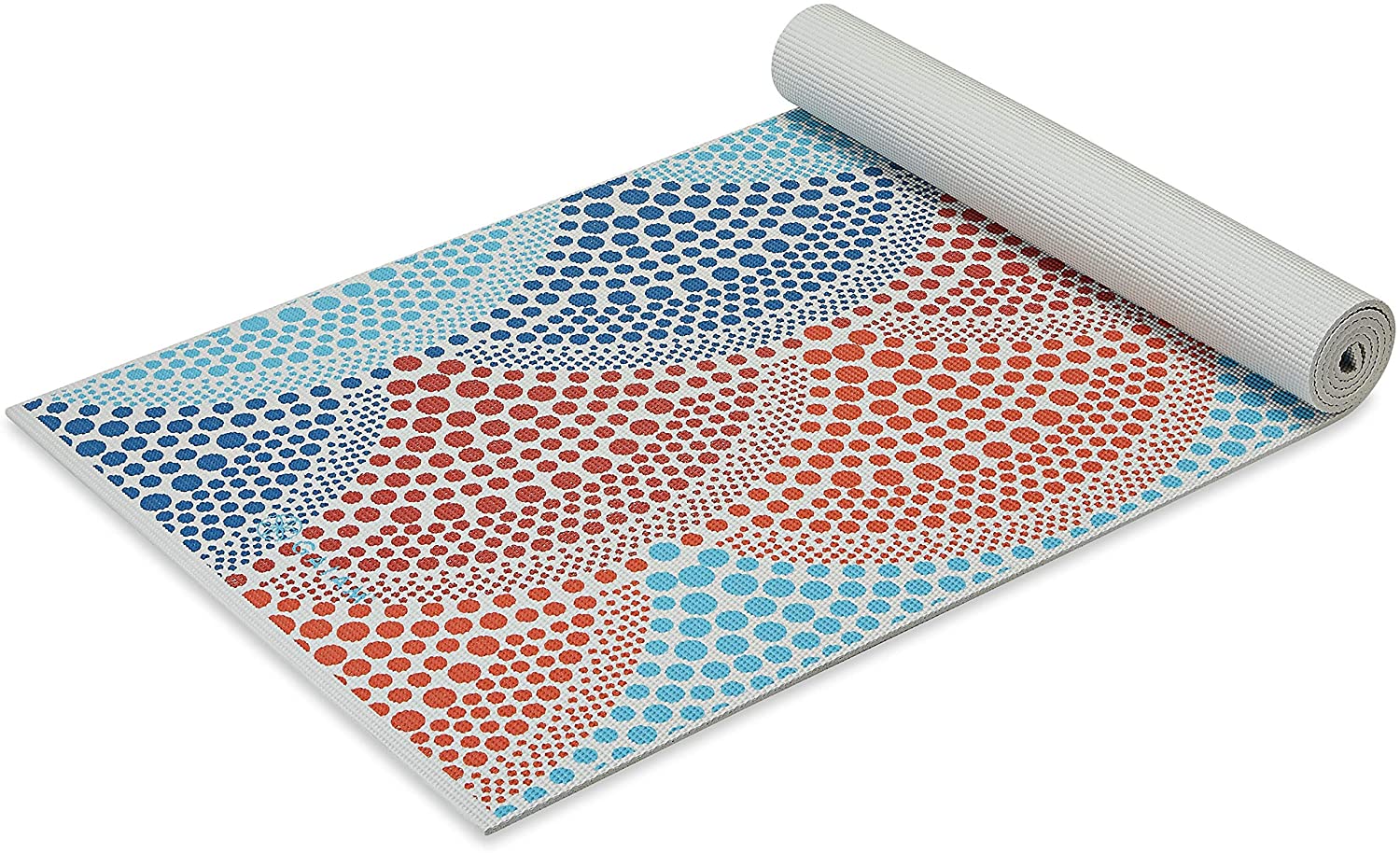 Gaiam - Tapete de yoga estampado y extragrueso de 6mm, de primera calidad, para todo tipo de yoga, pilates y ejercicios en el suelo (68 pulgadas de largo x 24 pulgadas de ancho x 6mm de grosor)