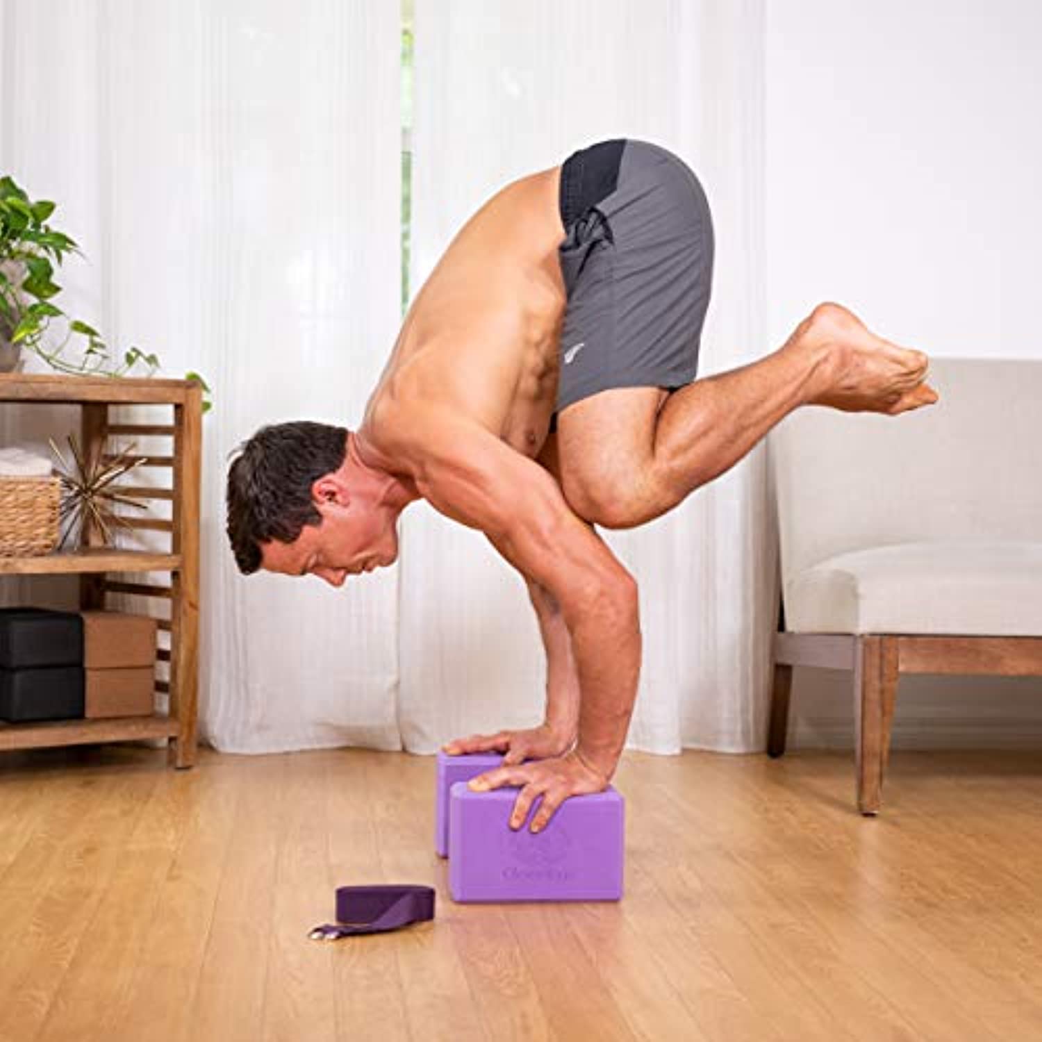 Gaiam Essentials - Bloque de yoga (set de 2), espuma de EVA suave y  antideslizante, multiuso