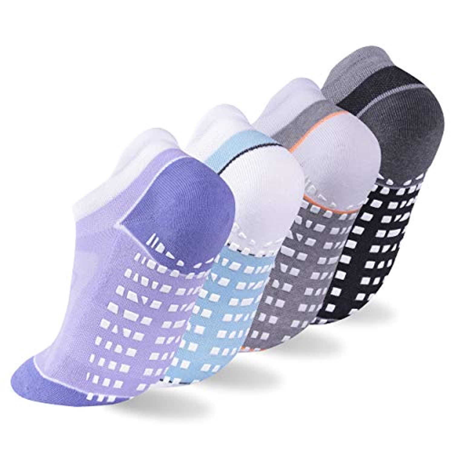 Calcetines antideslizantes de yoga para mujer con empuñaduras