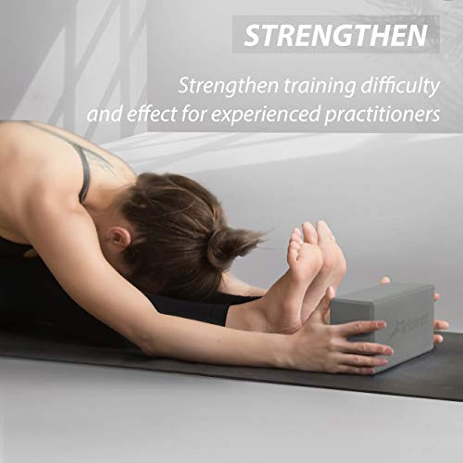 Bloque de yoga de 4 pulgadas, paquete de 12 bloques de yoga de espuma EVA a  granel, ladrillo de yoga firme y de apoyo, espuma de equilibrio para
