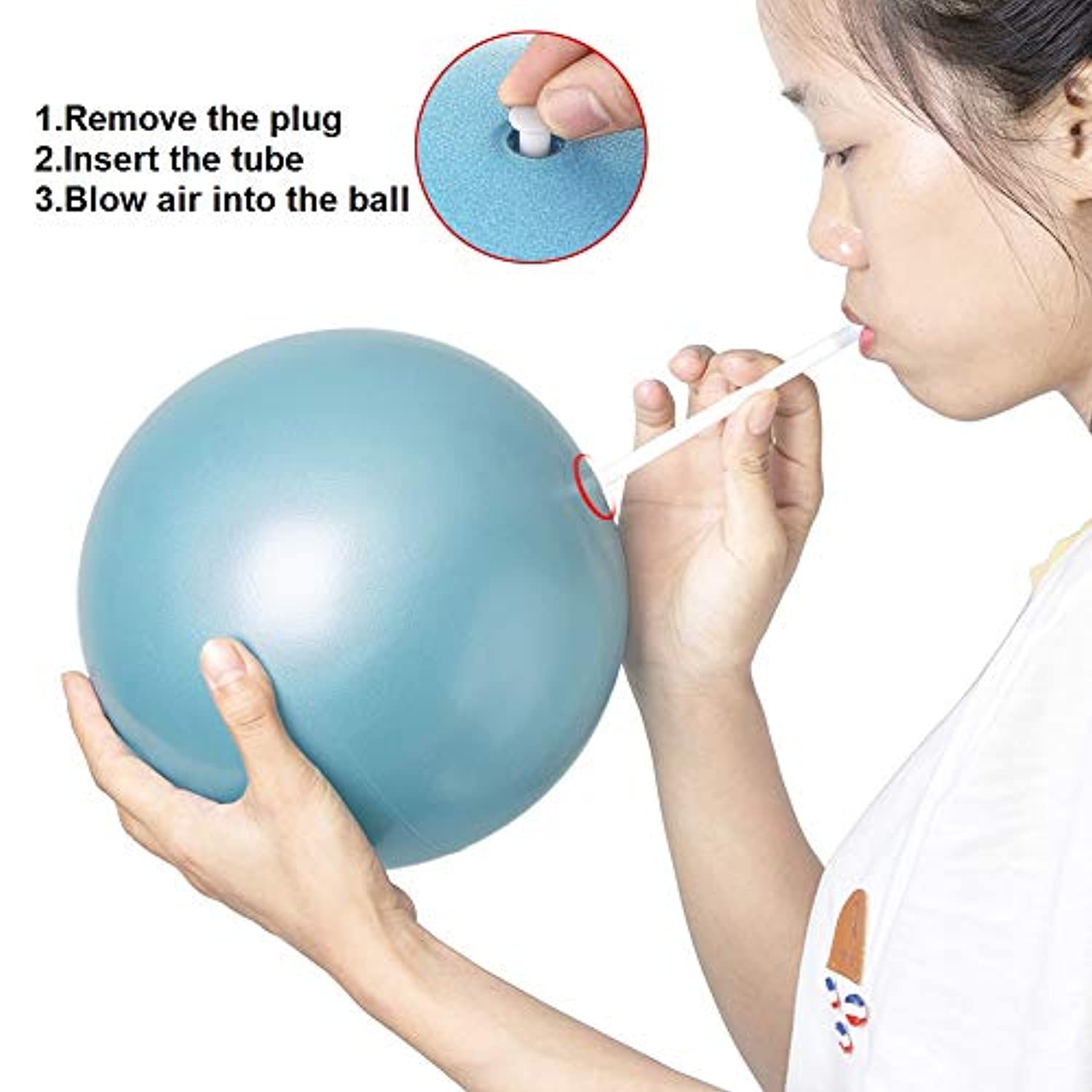 Mini pelota de ejercicio – pequeña pelota de ejercicio de 22.86 cm para  estabilidad, barra, pilates, yoga, entrenamiento central y terapia física