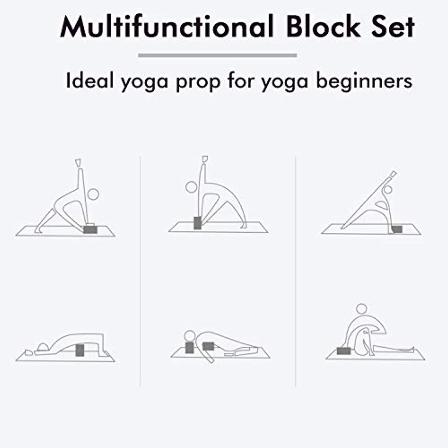  Sunshine Yoga Bloque de yoga de 3 pulgadas, paquete de 10  bloques de yoga de espuma EVA a granel, ladrillo de yoga firme y de apoyo,  espuma de equilibrio para estiramiento