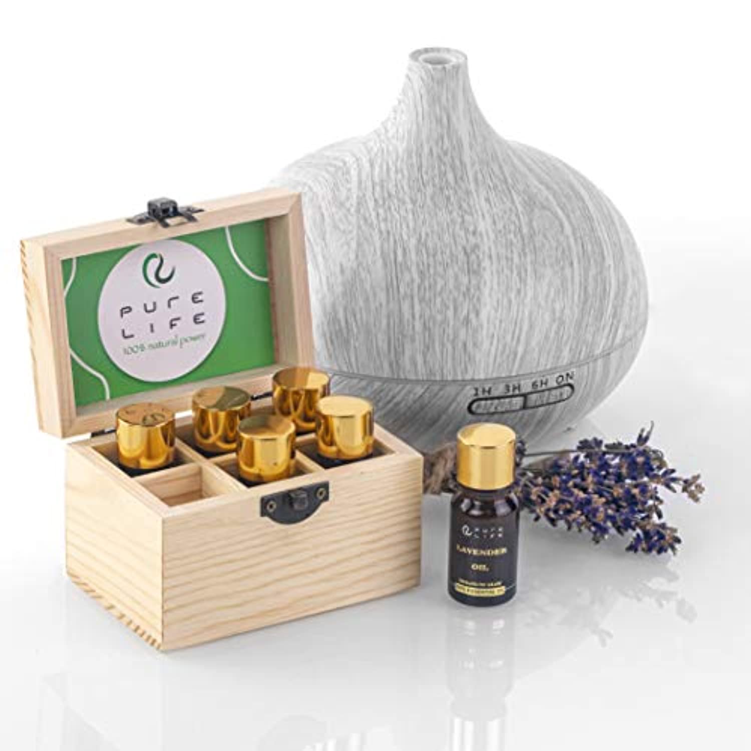  Juego de aceites esenciales de ciprés de aromaterapia de 11 x  0.3 fl oz para difusor, kit de aceite esencial de jazmín 100% puro para  humidificador, juego de aceites esenciales de