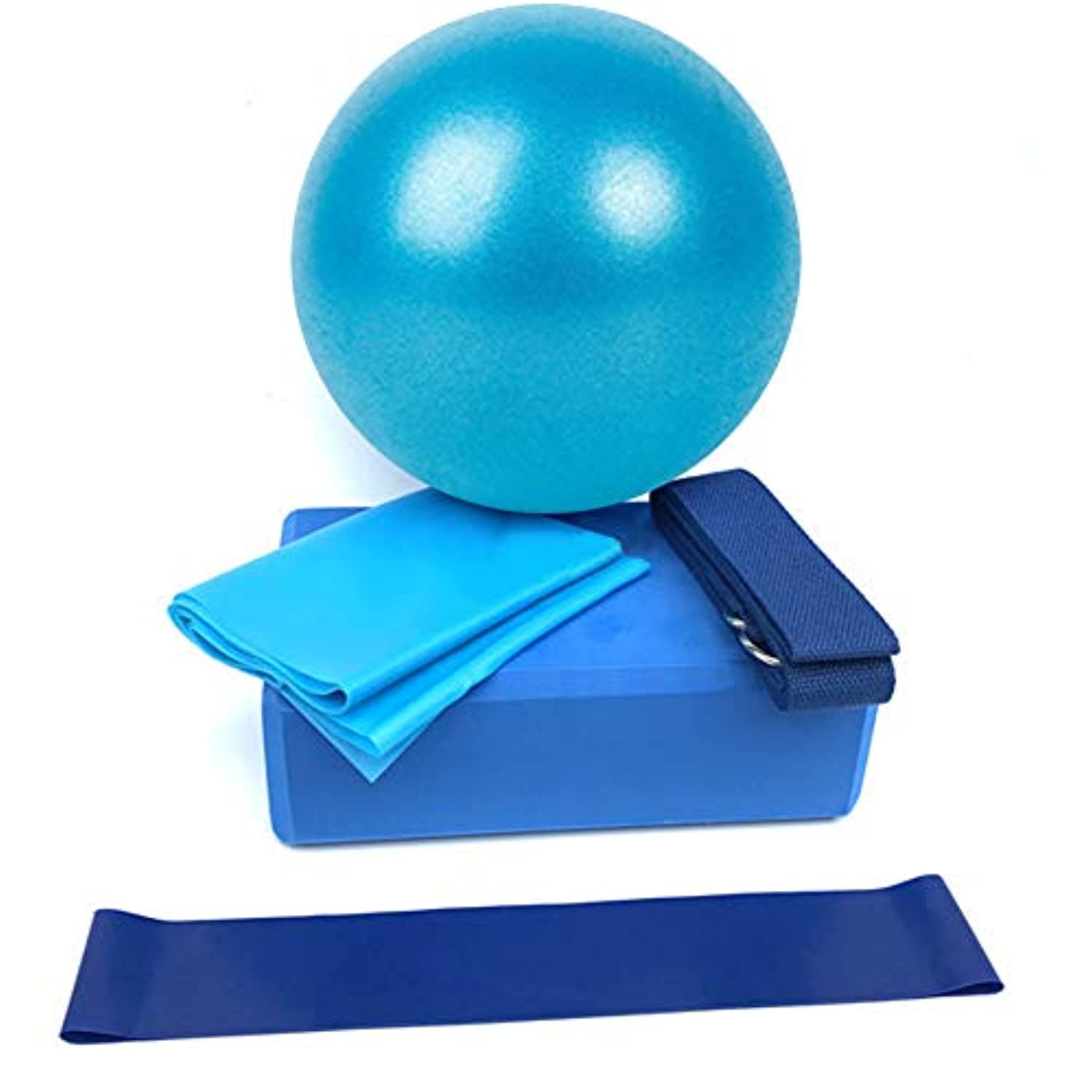 Pack pelota de pilates + mat de yoga + bandas elásticas + manillas