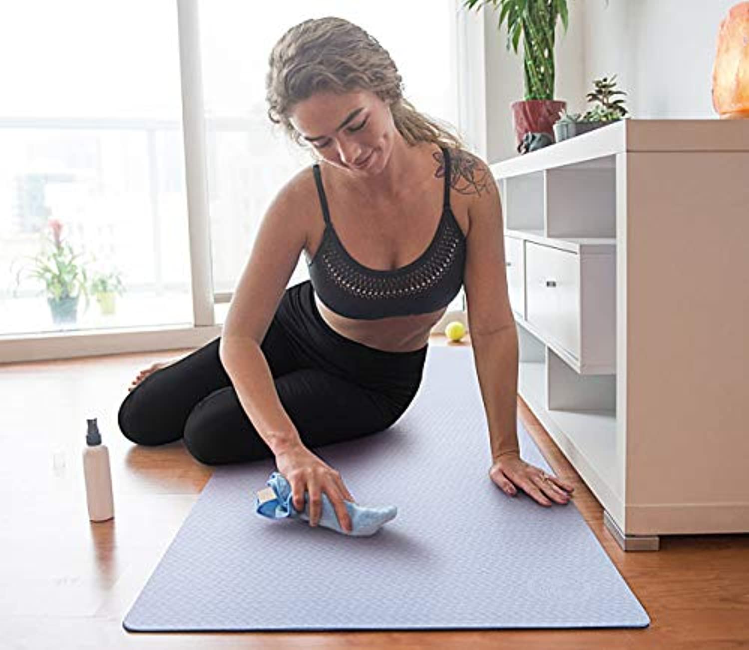 Ewedoos Esterilla de yoga antideslizante TPE Yoga Mat estera de ejerci –