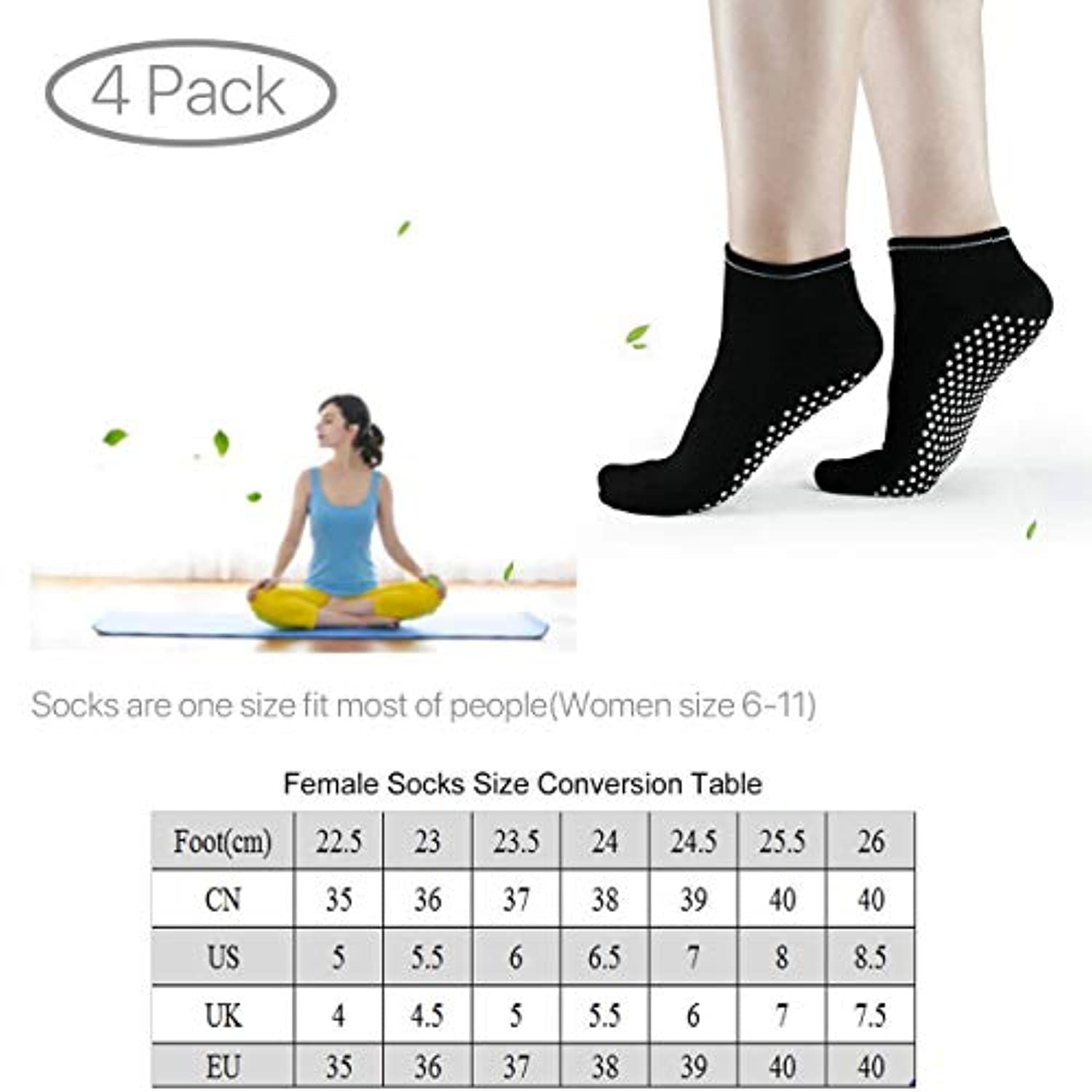  Calcetines de yoga antideslizantes para pilates con