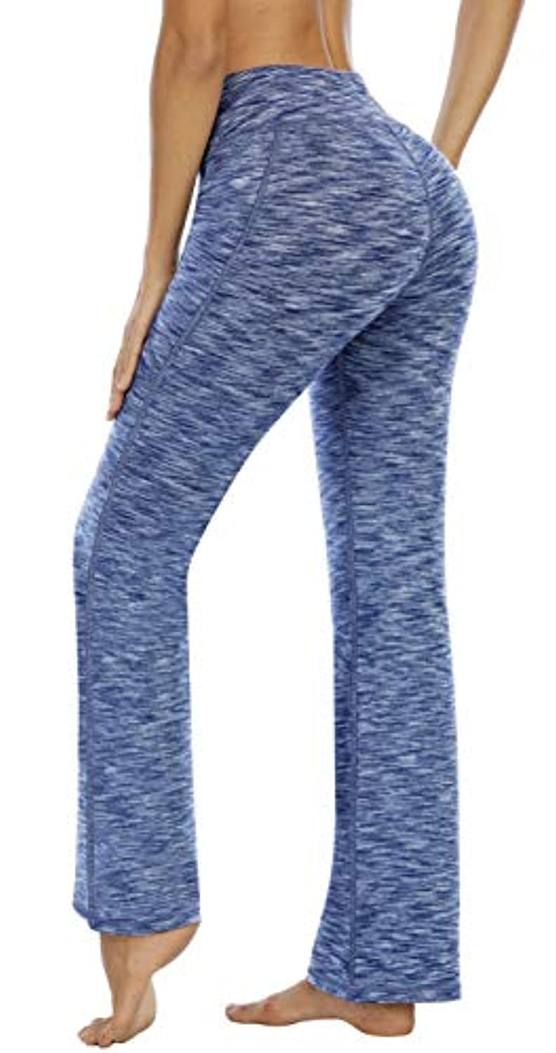 Heathyoga - Pantalones de yoga para mujer, con bolsillos, de talle alt –