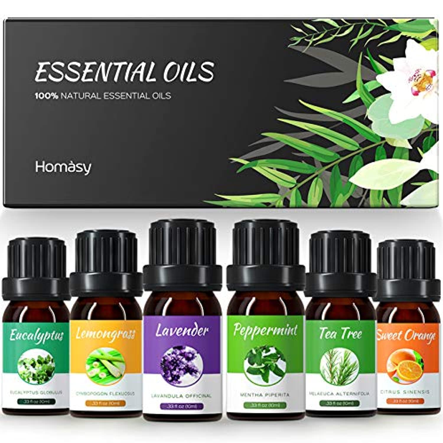 Juego de aceites esenciales, kit de aceites esenciales de aromaterapia para  difusor, humidificador, masaje, cuidado de la piel (12 x 0.2 onzas