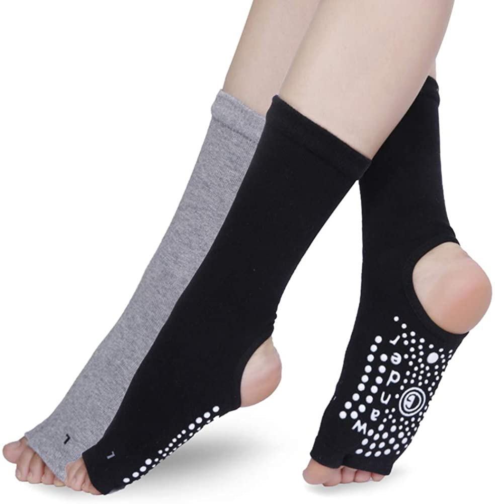 Geyoga 6 pares de calcetines de yoga para mujer, calcetines antideslizantes  con correas, calcetines de ballet para yoga, pilates, ballet, barre, danza