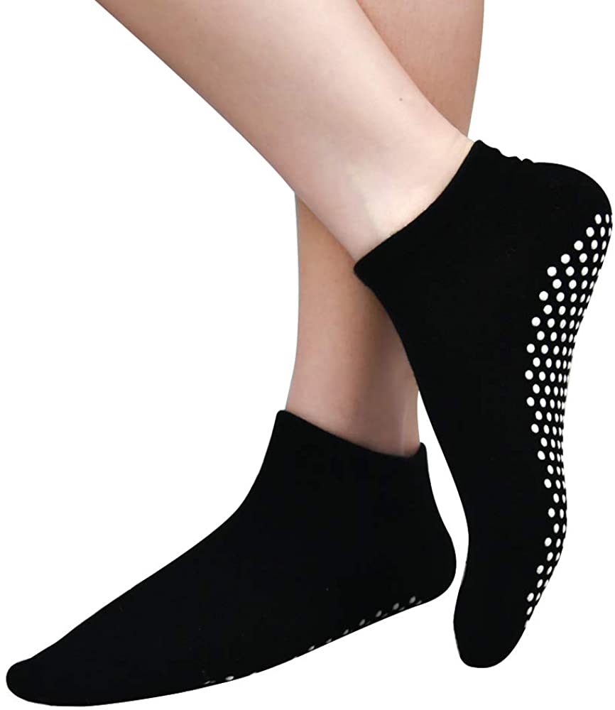 5 pares de calcetines de yoga con agarre de pilates para mujer, calcetines  atléticos antideslizantes para ballet, danza, entrenamiento, hospital