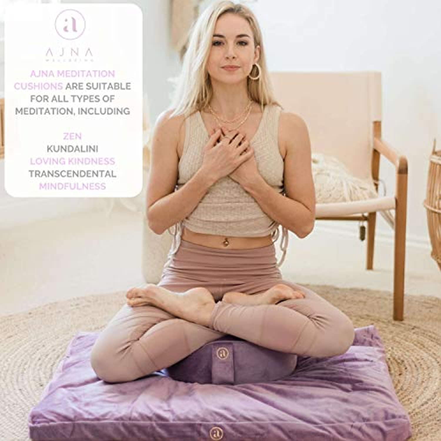 Cojín de almohada de trigo sarraceno meditación yoga –