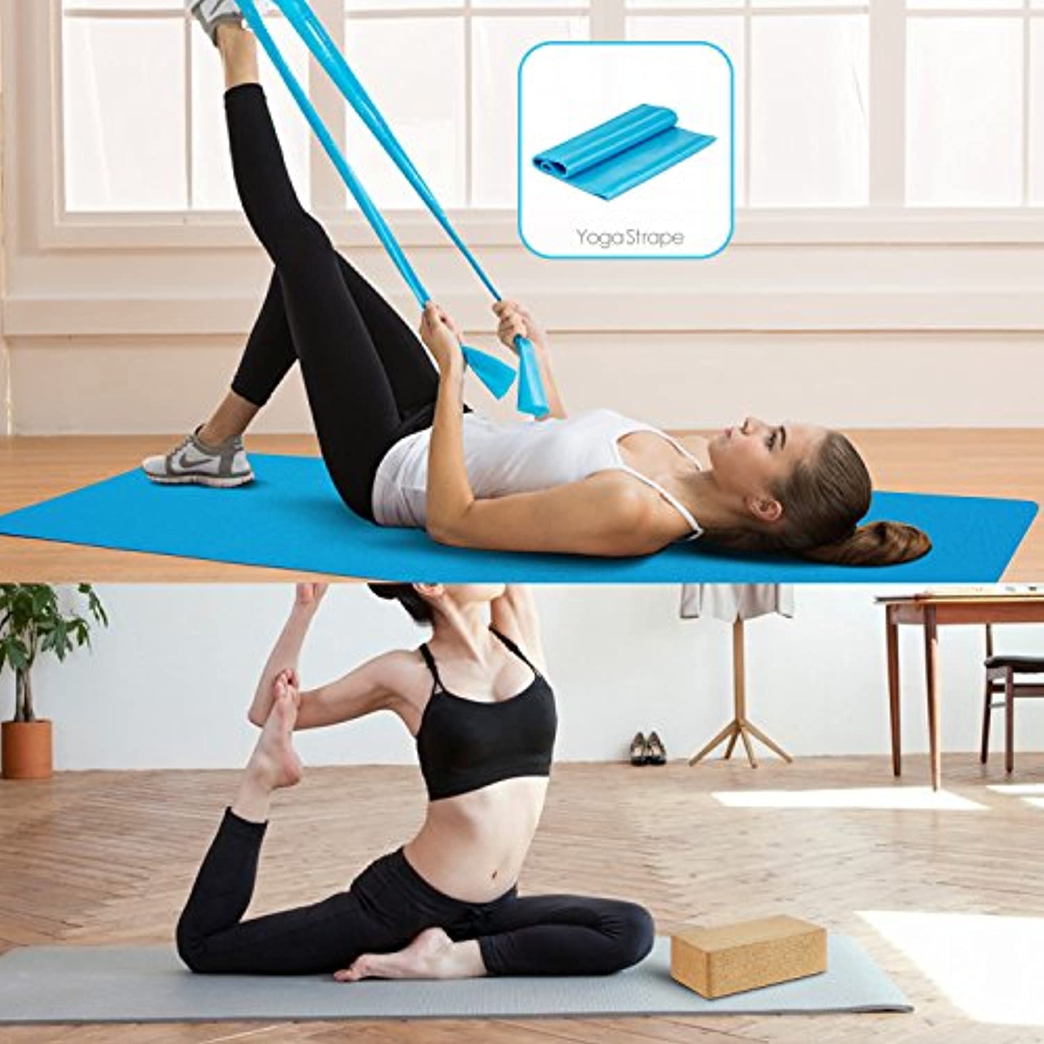 Bloque de Yoga de corcho para gimnasio en casa, ladrillo de Madera Suave de  alta densidad