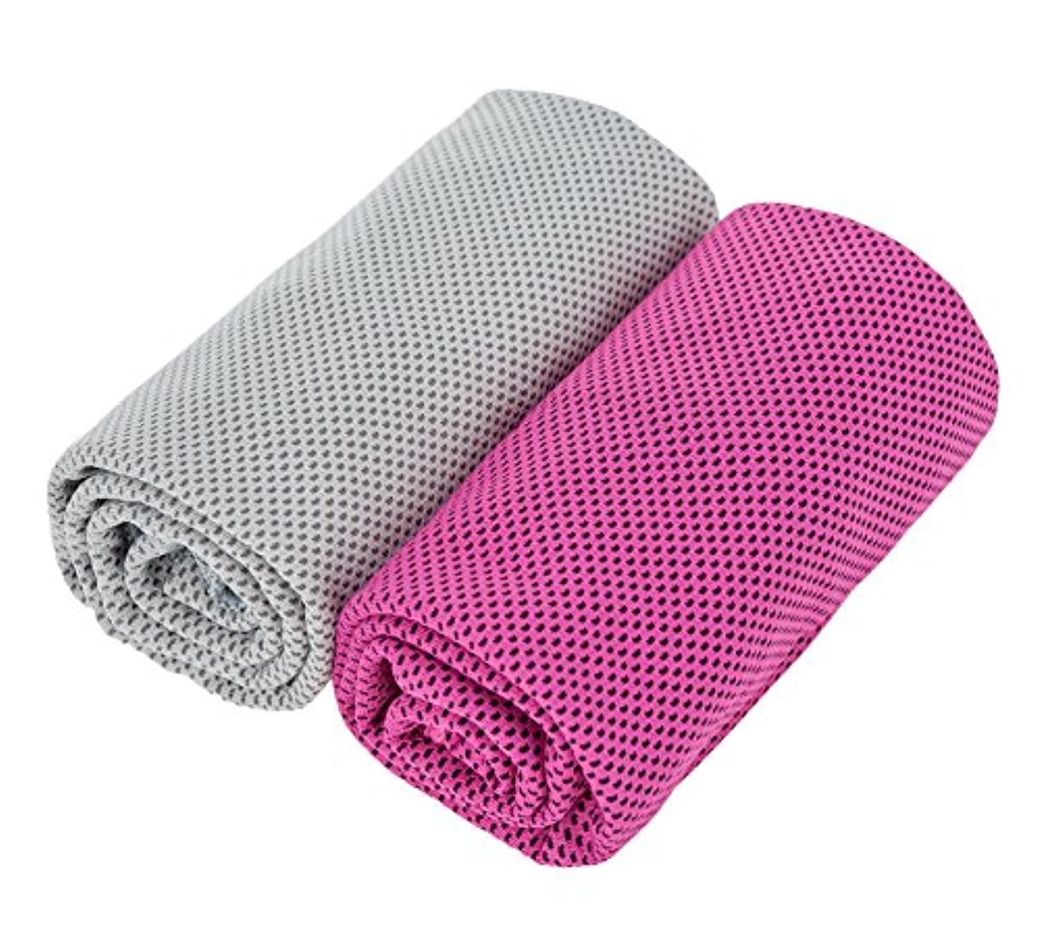 Paquete de 4 toallas refrescantes (40 x 12 pulgadas), toalla de hielo de  microfibra para secado rápido y toalla deportiva para gimnasio