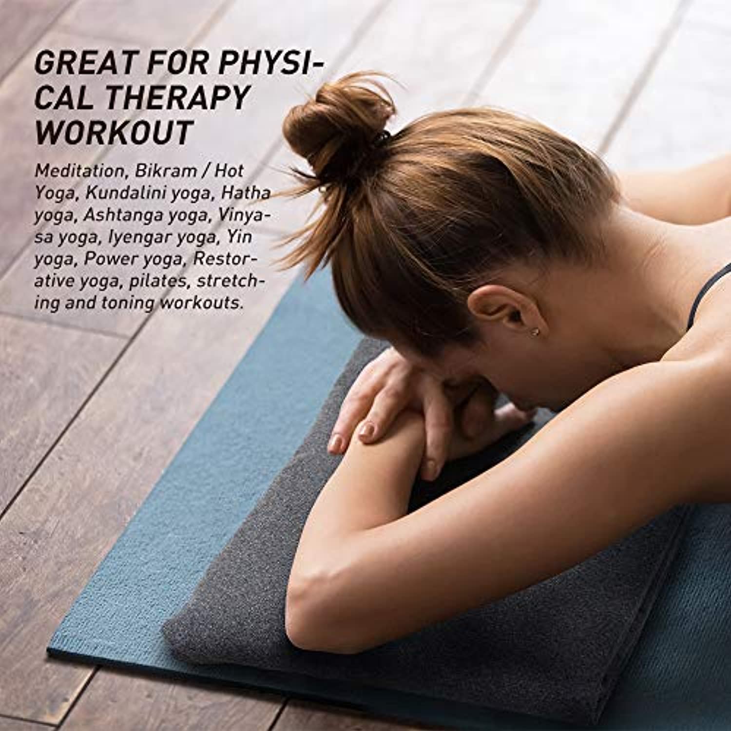 Toalla de yoga JBM de 79 x 60 pulgadas, suave, antideslizante