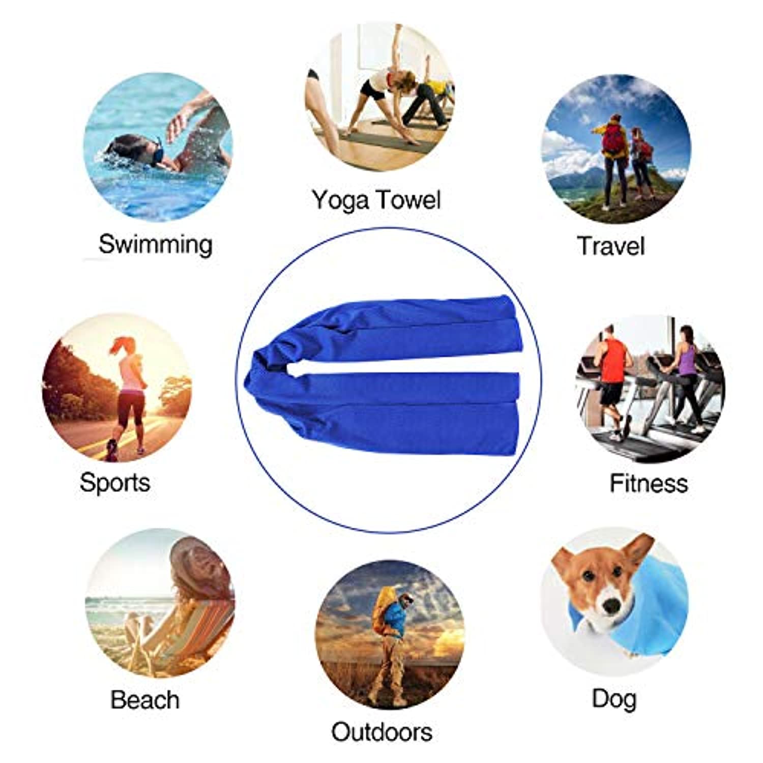 Your Choice - toalla refrescante para entrenamiento, gimnasio, fitness,  golf, yoga, camping, senderismo, bolos, viajes, deportes al aire libre,  toalla