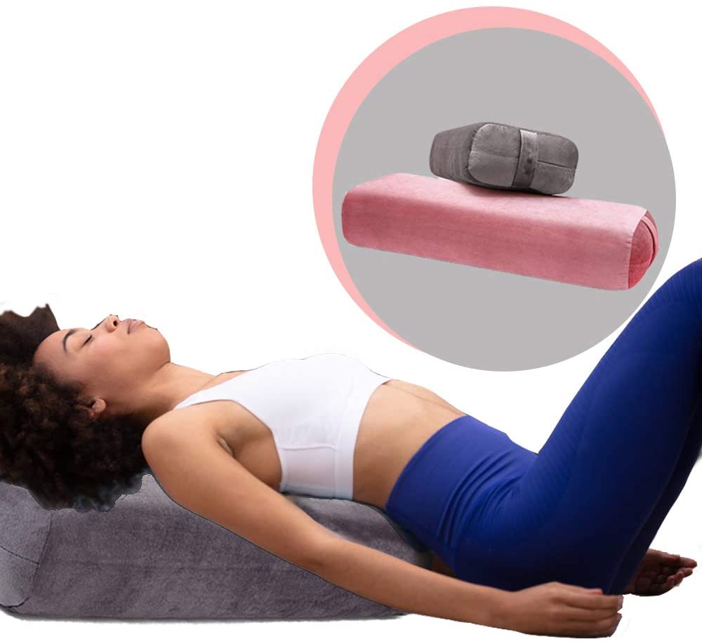 BALAYAGE - Cojín de meditación para yoga, rectangular, soporte