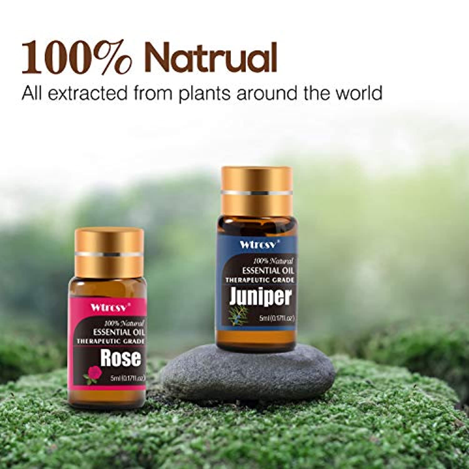 Juego de aceites esenciales, aceites esenciales, aceites esenciales 100%  naturales, perfectos para difusor, humidificador, aromaterapia, masaje