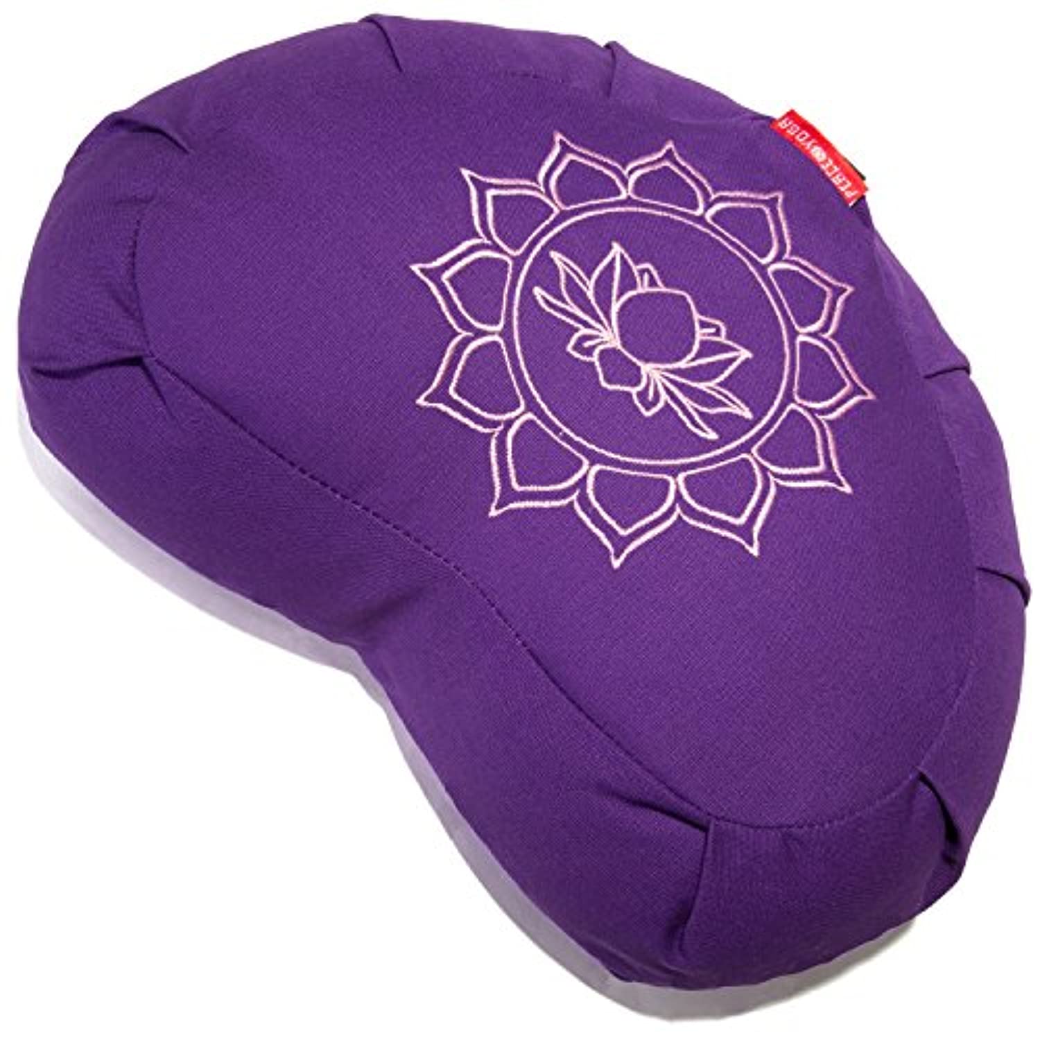 Cojín De Meditación Samsara - Relleno De Cáscara De Trigo Sarraceno, Funda De Algodón Lavable, Ergonómico Para Yoga Y Mindfulness