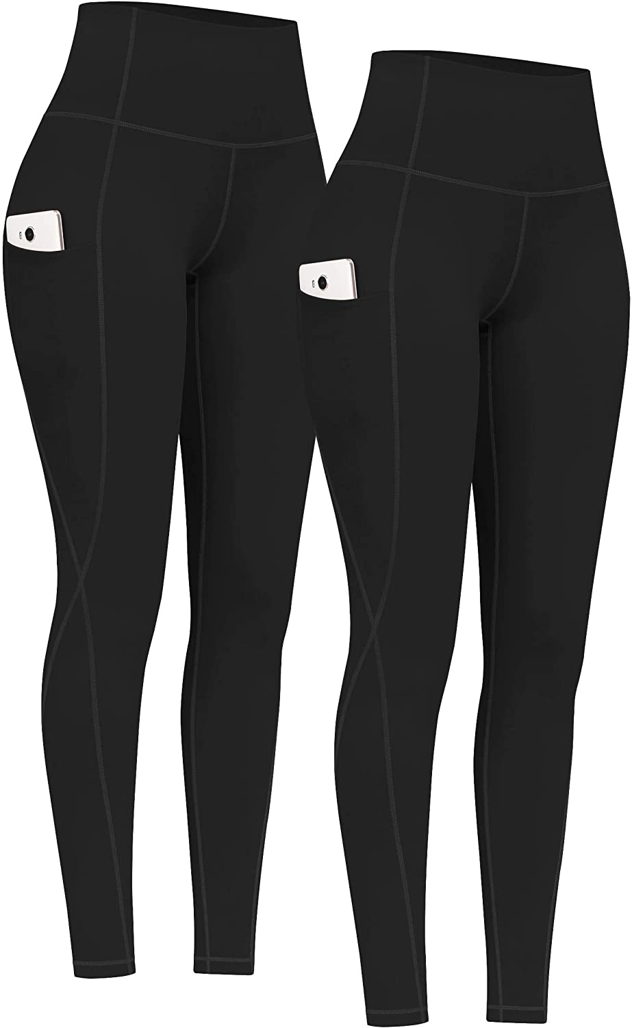 Leggings negros con bolsillos para mujer, pantalones de yoga, leggings de  cintura alta de 5, suaves mantecosos, talla única, talla grande, leggings  2XL, leggings de entrenamiento -  México