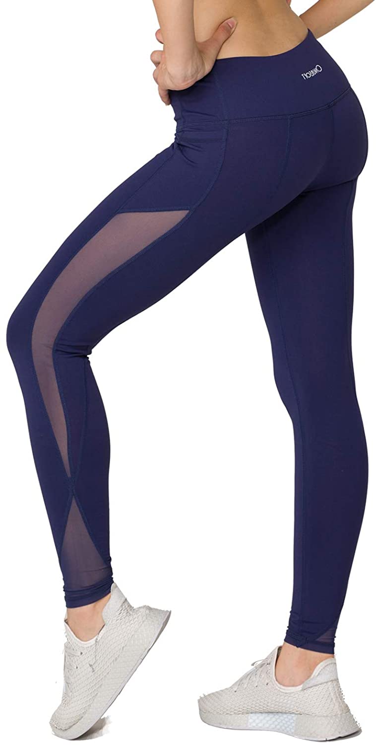 Leggings de yoga de cintura alta para mujer, pantalones de entrenamiento  para correr con 3 filas de gancho y ojo, mallas elásticas para gimnasio