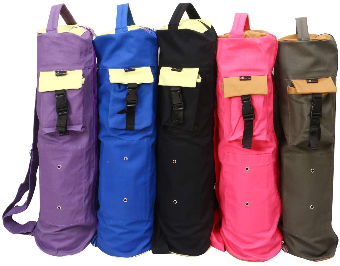 KD - Bolsa para esterilla de yoga, funda de lona de algodón, bolsa extra  grande, bolsillos multifuncionales para cinturón de botella, ladrillos