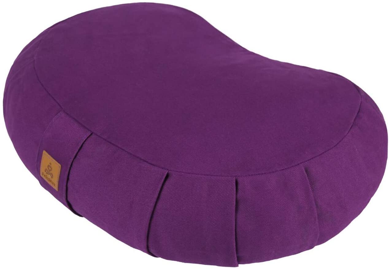 Cojín redondo de meditación Zafu, almohada de meditación Zabuton, cojín de  yoga, asiento de suelo, funda de algodón orgánico con cremallera, trigo