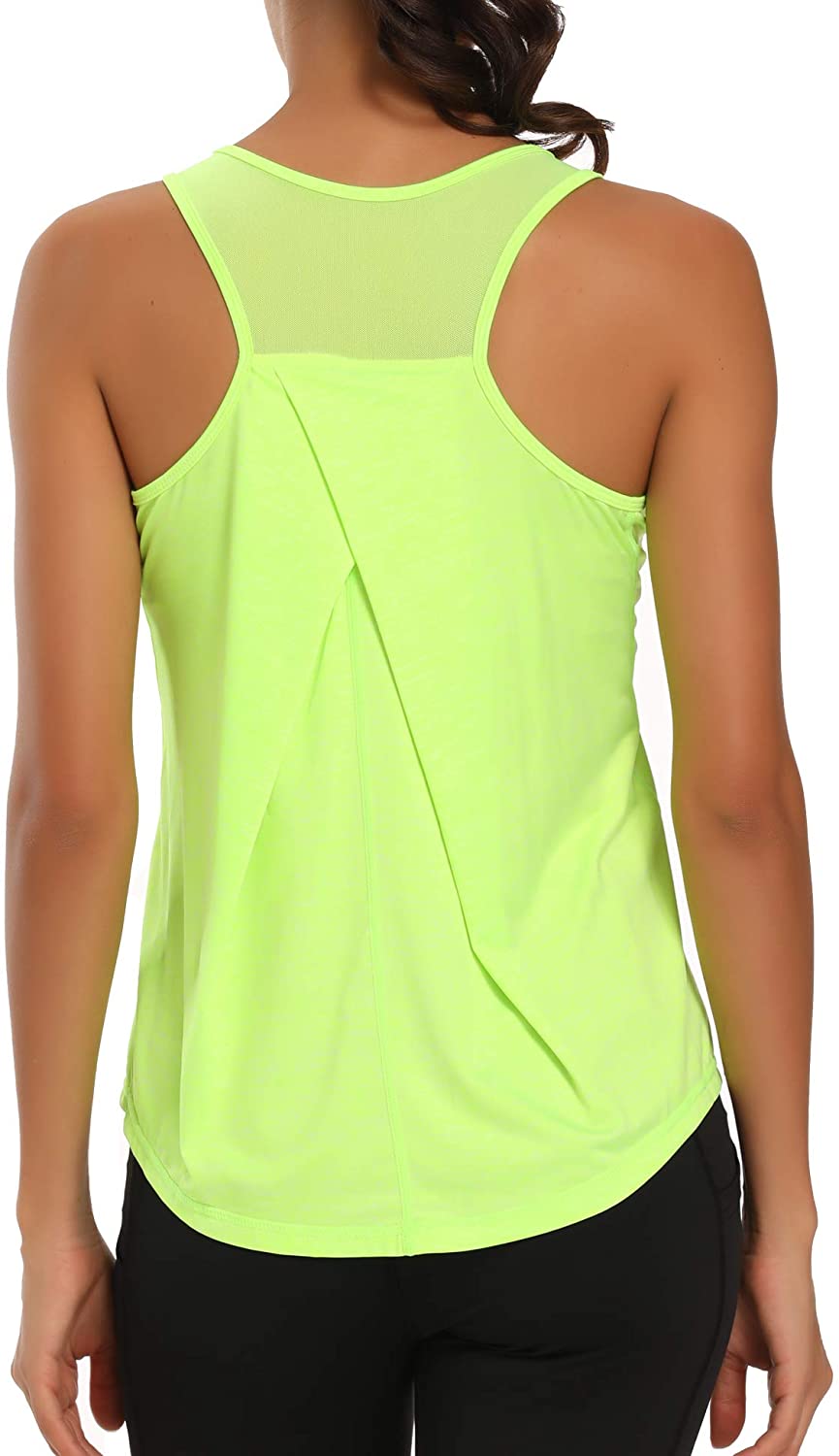 Hibelle Camiseta sin mangas con espalda cruzada y brasier integrado para  mujer para yoga y ejercitar – Yaxa Store