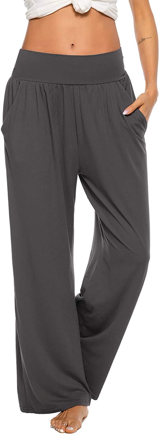 ZJCT - Pantalones de yoga para mujer, cómodos, sueltos, casuales, con  bolsillos
