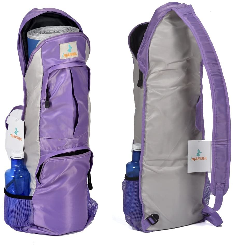 Imarana - Bolsa para esterilla de yoga, mochila con malla de almacenamiento  versátil y bolsillos con cremallera