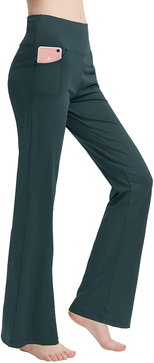 Heathyoga - Pantalones de yoga para mujer, con bolsillos, de talle