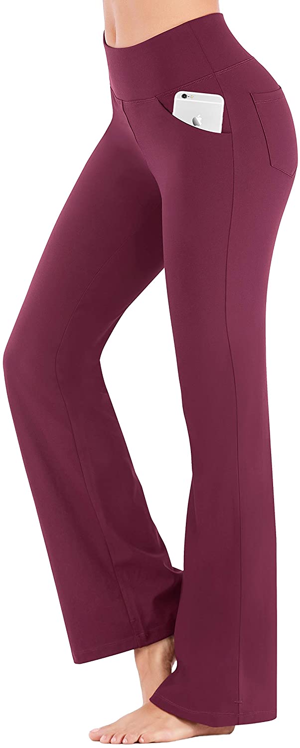 Pantalones de yoga cómodos para mujer Leggings con control de ropa para  deportiva Pantalones elásticos de cinturo de 4 vías con cinturón de L  BLESIY
