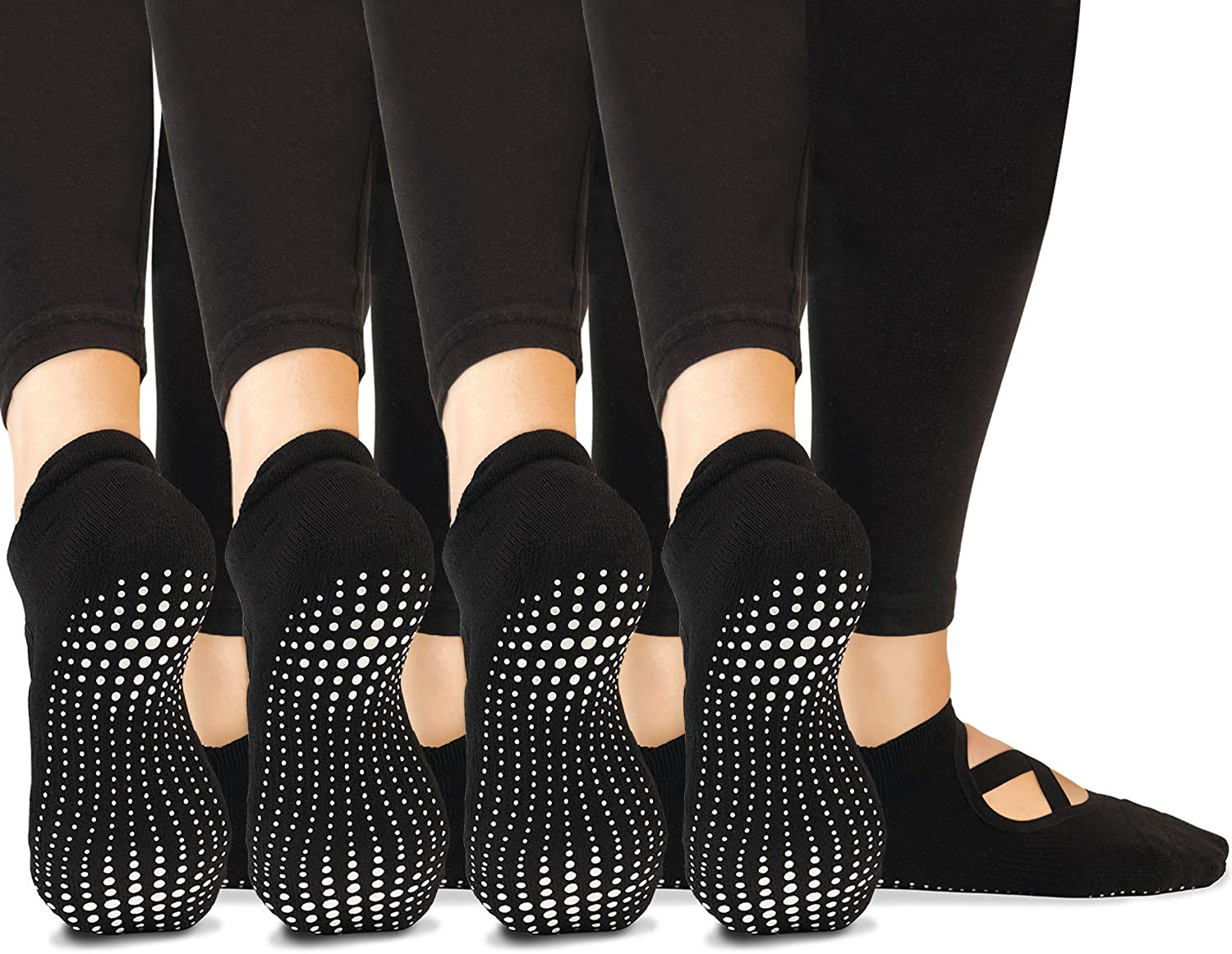 LA Active Grip - Calcetines antideslizantes para yoga y pilates –