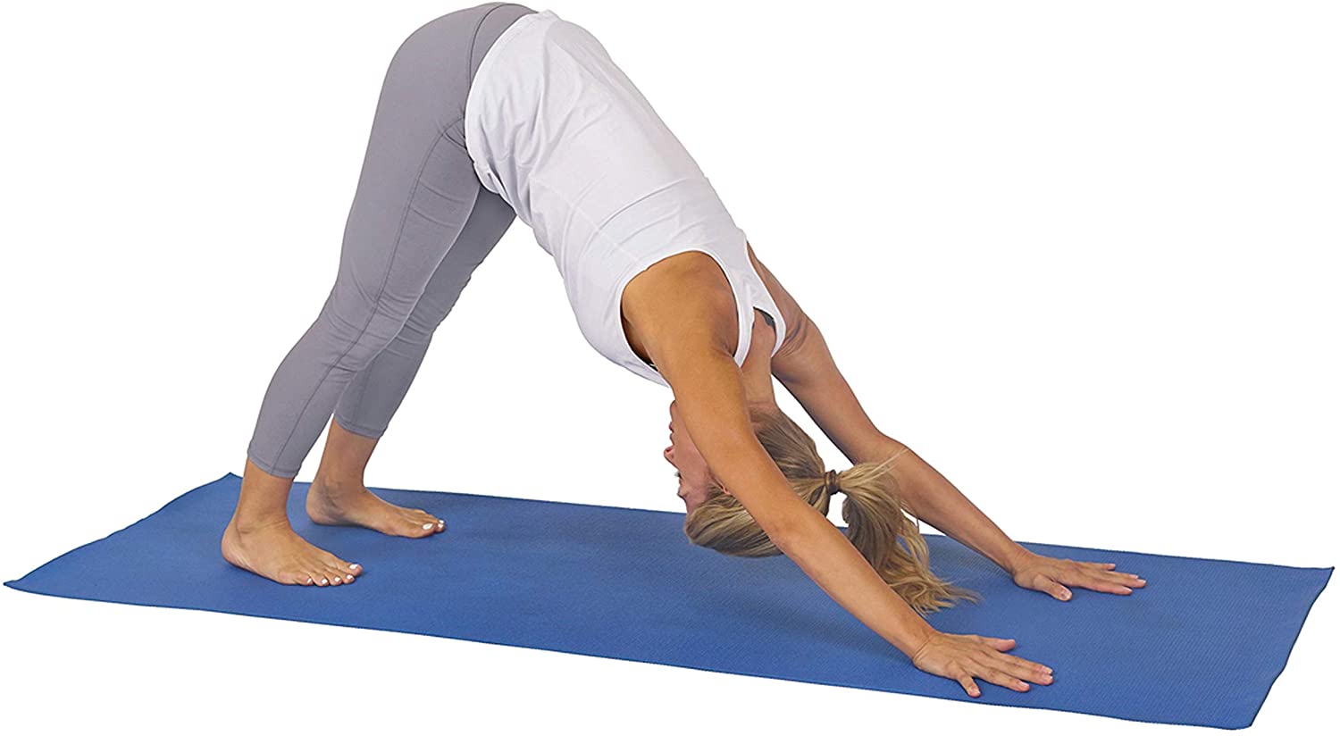  Funic - Esterilla de yoga (0.591 in, extra gruesa,  antideslizante, para todos los tipos de yoga, pilates y ejercicios de  suelo, para gimnasio en casa, esterillas de espuma para gimnasio), Azul