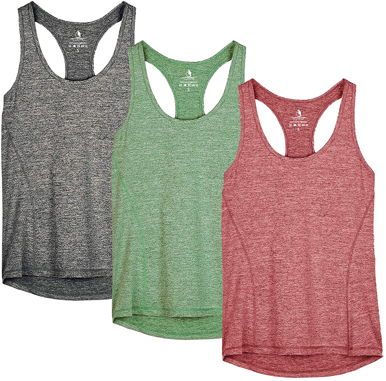 Camisetas sin mangas de entrenamiento para mujer, con espalda cruzada, para  ejercicio, yoga, gimnasio, paquete de 4 unidades