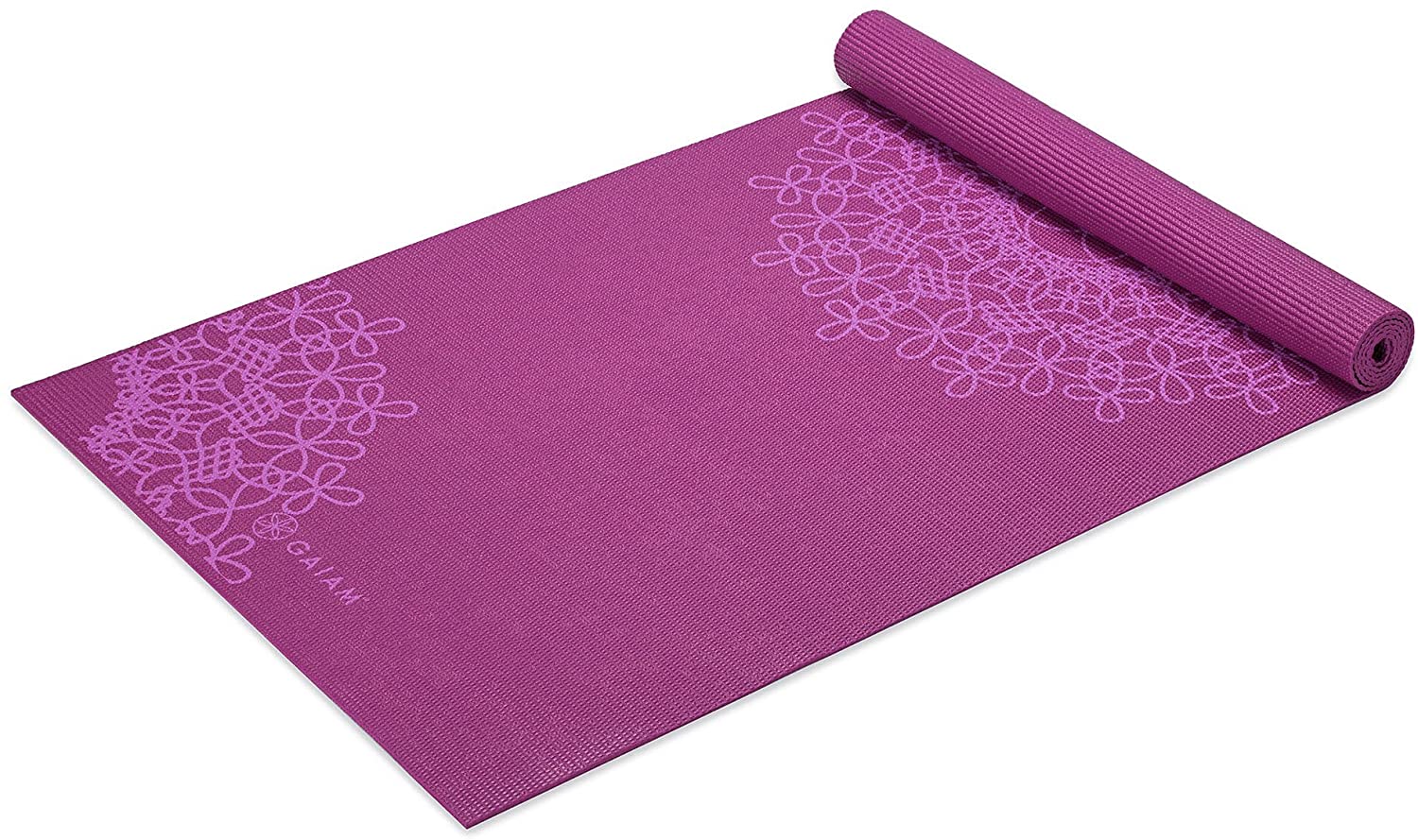 Wai Lana Esterilla de yoga y pilates (pluma de pavo real, púrpura) - 1/4 de  pulgada extra gruesa antideslizante elegante, sin látex, ligera, comodidad