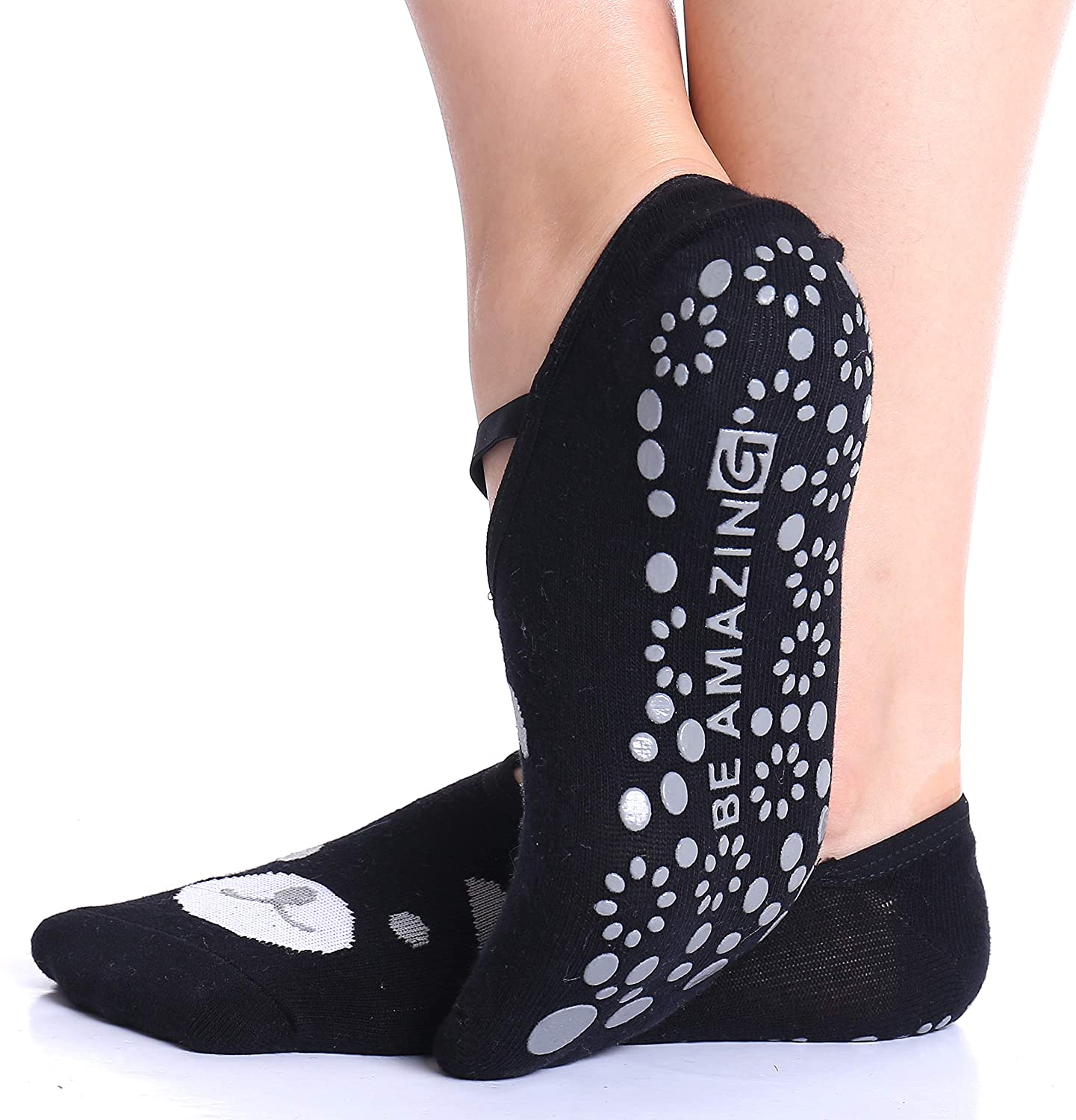 Calcetines de yoga para mujer Barre calcetín Grip antideslizante antid –