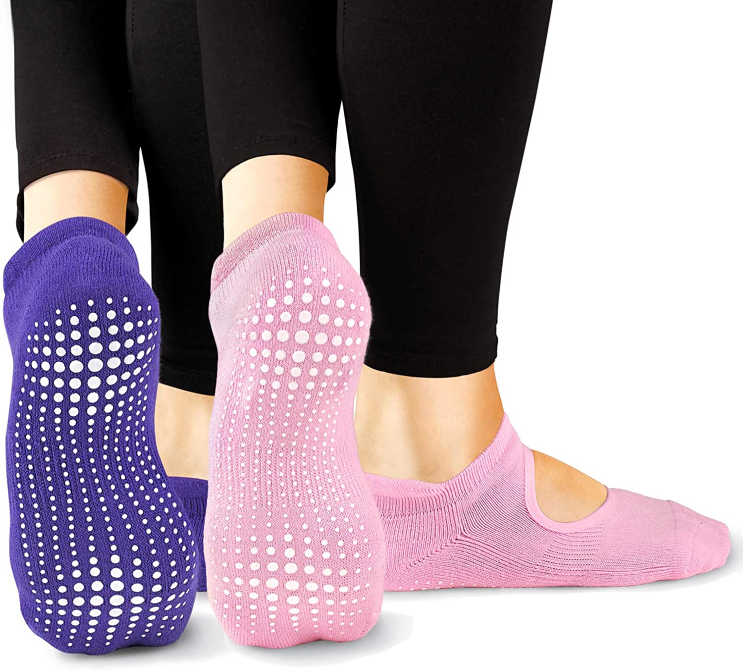 6 pares Non Skid Sticky Grippers Calcetines Pilates Yoga Barre Calcetines  antideslizantes para niños Mujeres Hombres Alta calidad